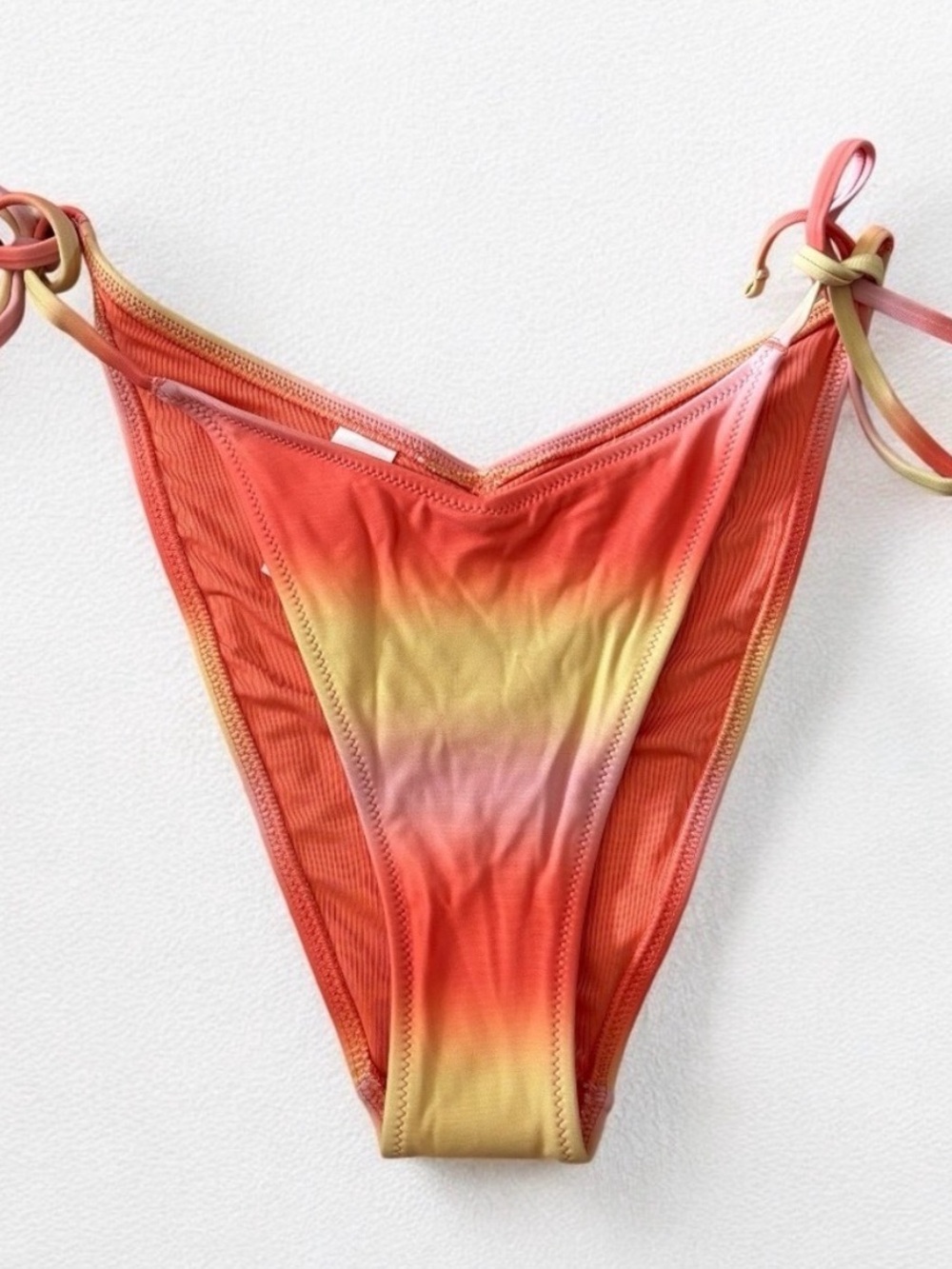 Aerie Women's Side Tie Cheekiest Sunset Ombré Bikini Bottoms Tie-Dye Medium